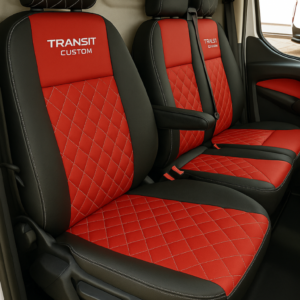 Ford Transit Custom red seat covers