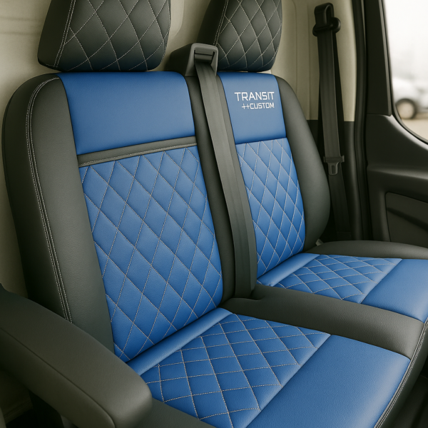 Ford Transit custom blue seat covers