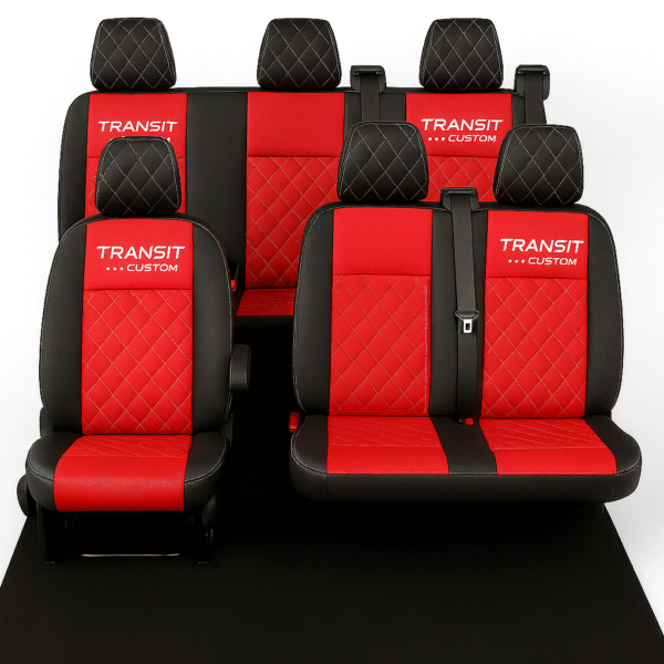 FORD TRANSIT CUSTOM CREW CAB SEAT COVERS LEATHERETTE